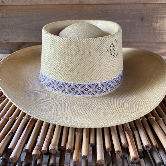 Vintage Stetson Derringer 60s/70s Genuine Panama Hat - Picture 3 of 16